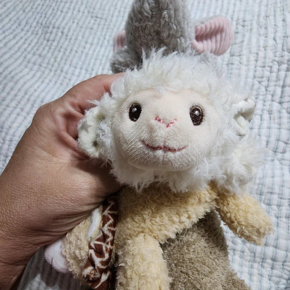 Walgreens Stacked Animal Plush Bunny Lamb Lion Elephant Crinkle Toy 296170
